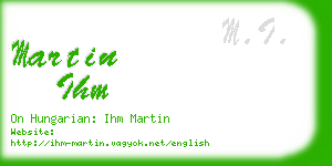 martin ihm business card